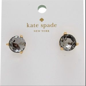 Kate Spade Rise & Shine black/gold stud earrings